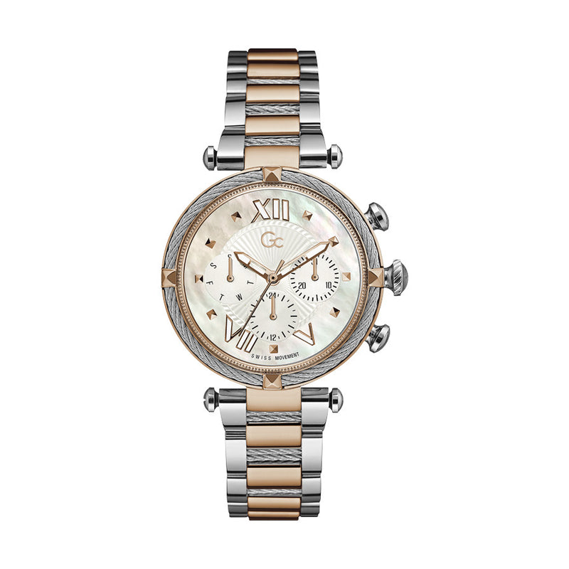 Gc Watches CableChic Femmes Montre Argent et Or rose Y16002L1MF-zoom-