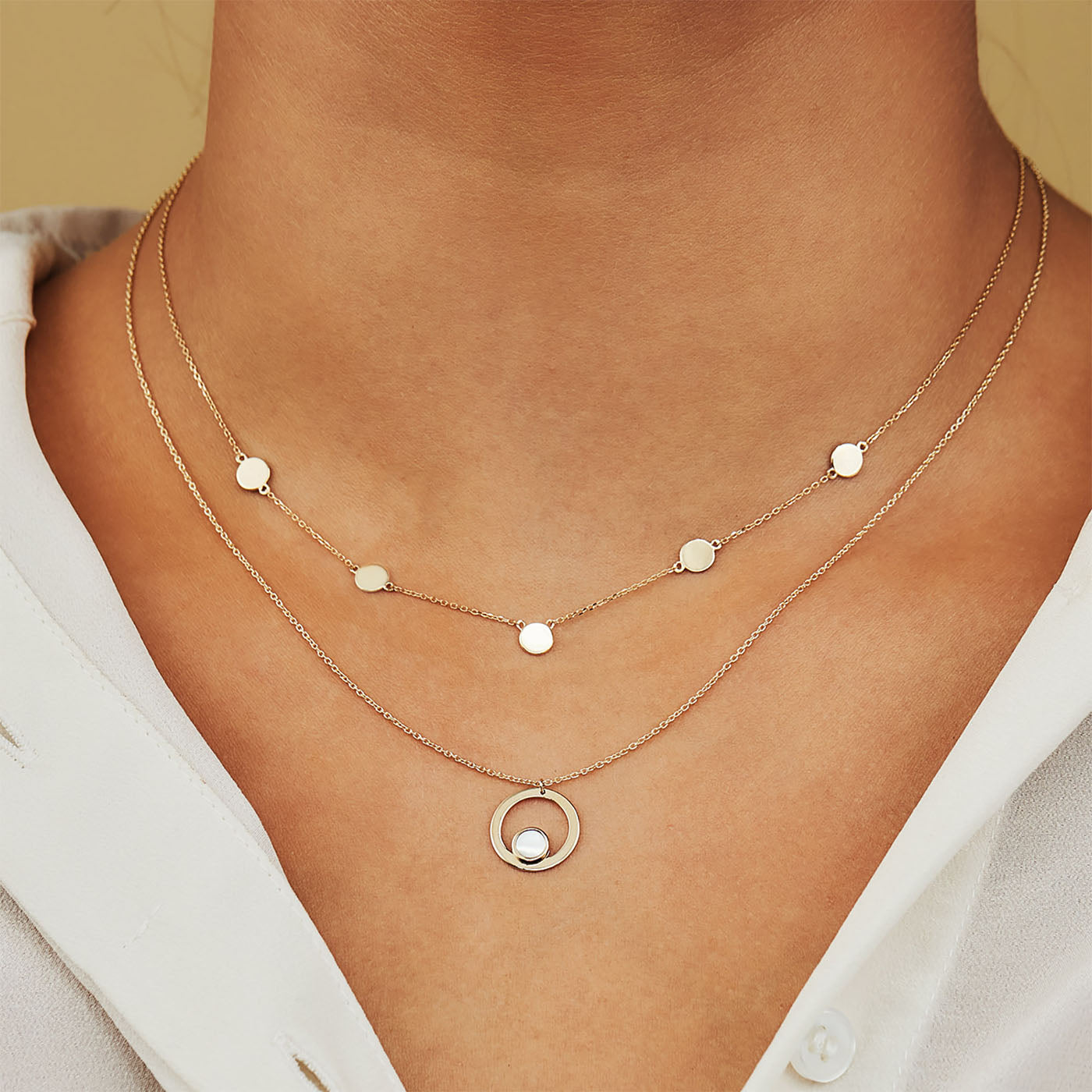 Isabel Bernard Belleville Nova 14 Carat Golden Necklace IB340029 (Length: 40.00-45.00 cm)