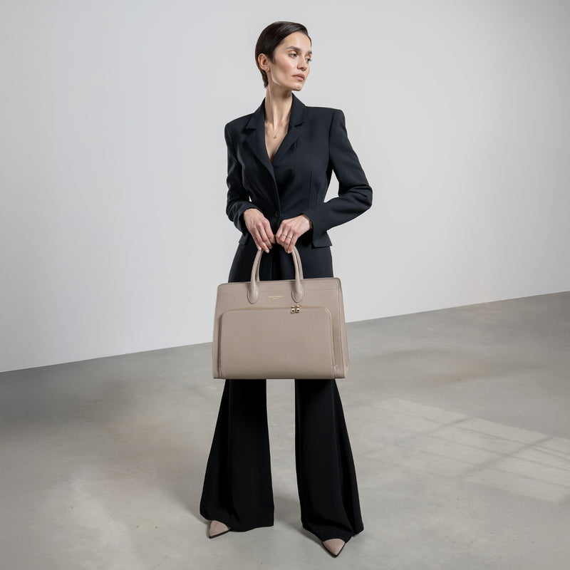 Isabel Bernard Honoré Sac à Main Taupe IB25038-zoom-