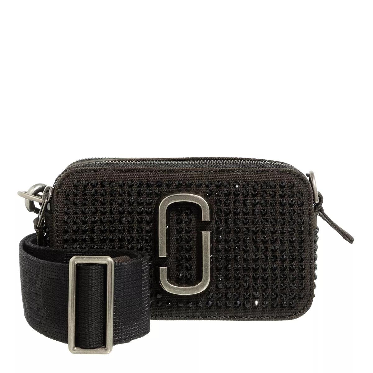 Marc Jacobs The Mini Bag The Crystal Canvas Snapshot Black Crossbody Bag 2001-A0270534