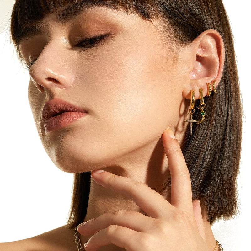 Ania Haie Pop Charms Boucles d'oreilles Or AH-E048-04G-zoom-