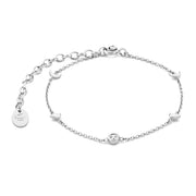 Violet Hamden Luna Bracelet en Argent 925 Sterling avec Lunes et Pierre de Zircon Blanc VH320036