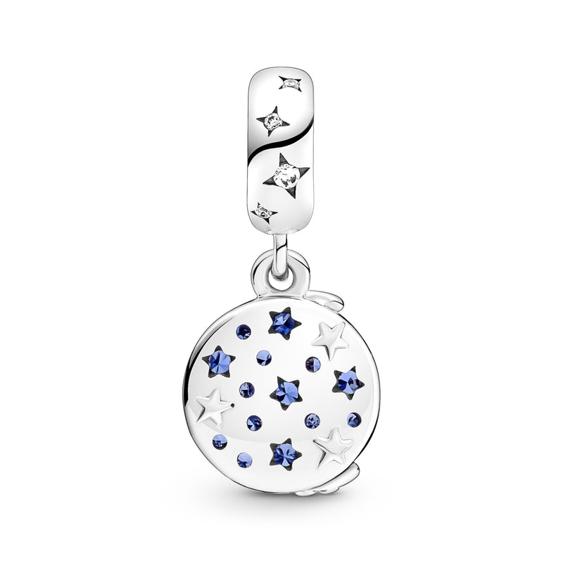 Pandora Moments Santa Claus On The Moon Double Dangle Charm 769648C01-zoom-