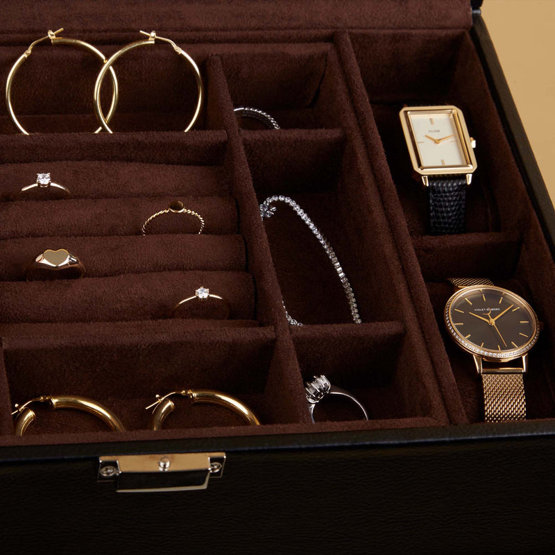 Brandfield Femmes Boîte à Bijoux Noir BFJB100409-zoom-