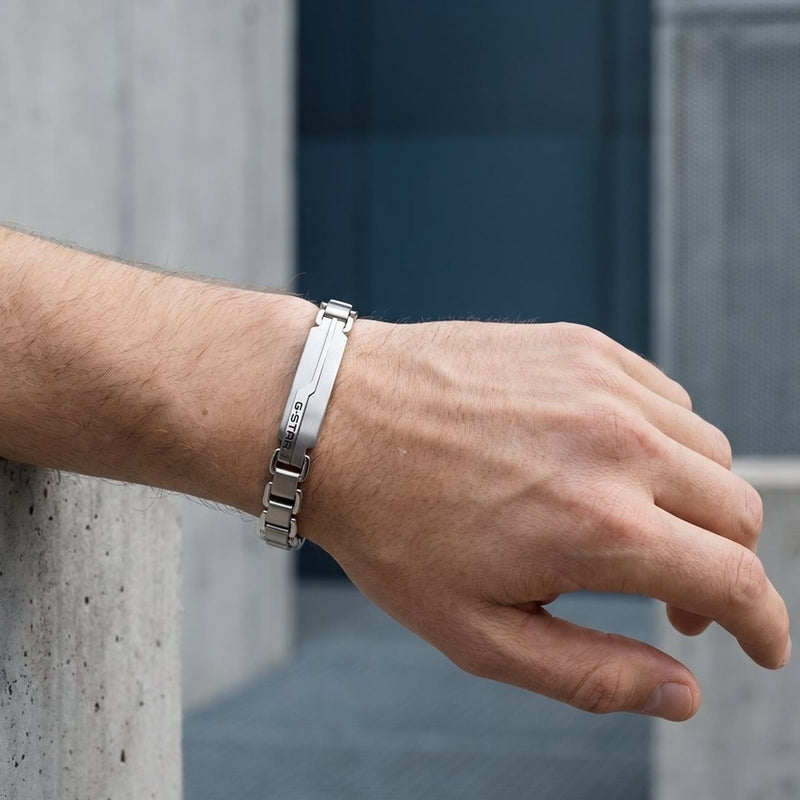 G-STAR Unistrial Bracelet argenté à maillons GSJ.112.03-zoom-
