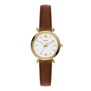 Fossil Carlie Round White Dial Watch ES5464