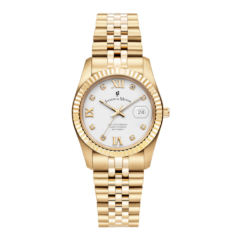 Jacques du Manoir Inspiration Prestige Femmes Montre Or JWL01306-zoom-
