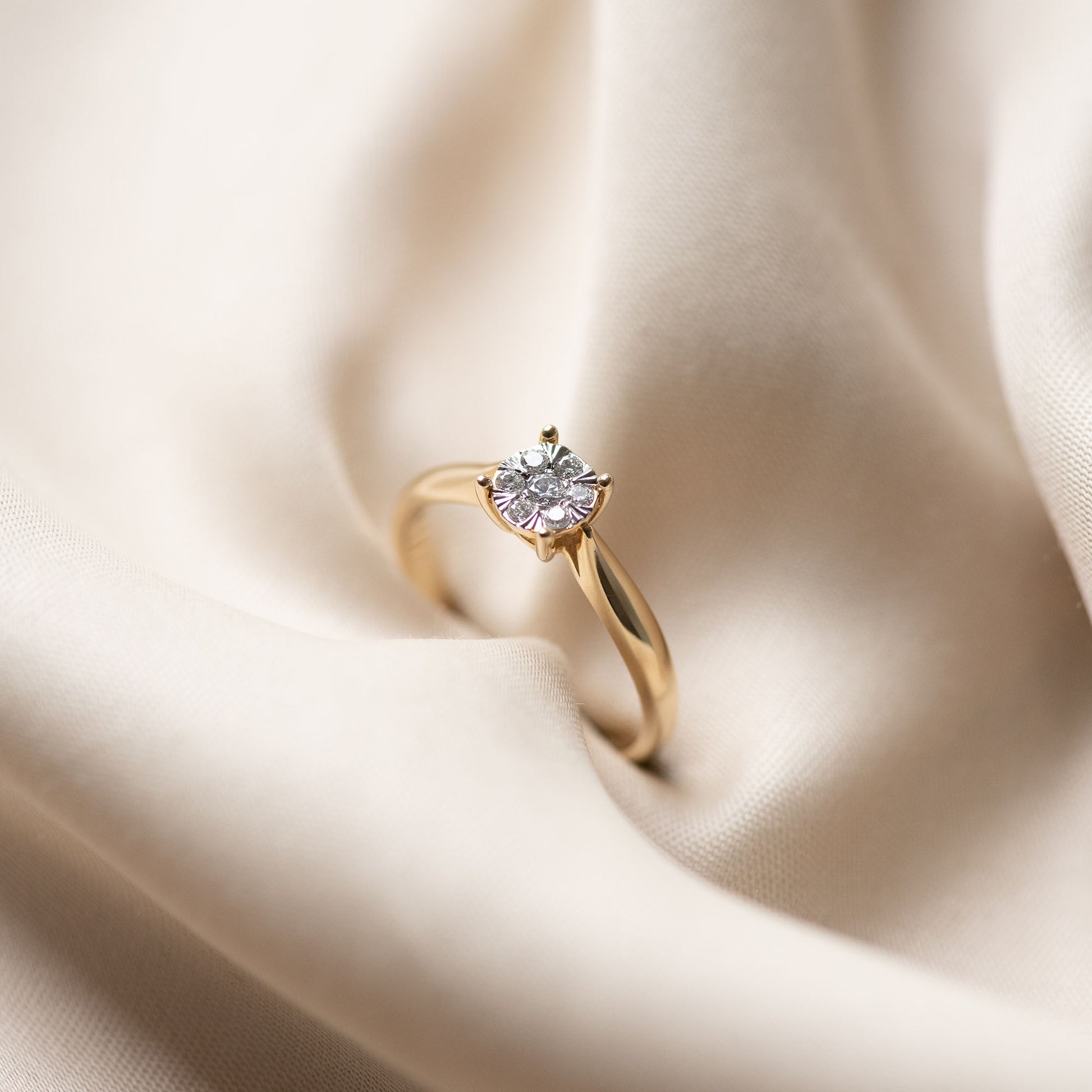 Isabel Bernard De la Paix Hanaé 14 Carat Gold Ring | diamond 0.14 ct | IBD330008-60