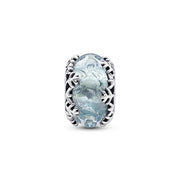 Pandora Moments 925 Sterling Silver Winter Blue Snowflake Murano Charm 792377C00