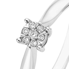 Isabel Bernard De la Paix Hanaé 14 Carat Whitegold Ring | diamond 0.08 ct | IBD330009-50