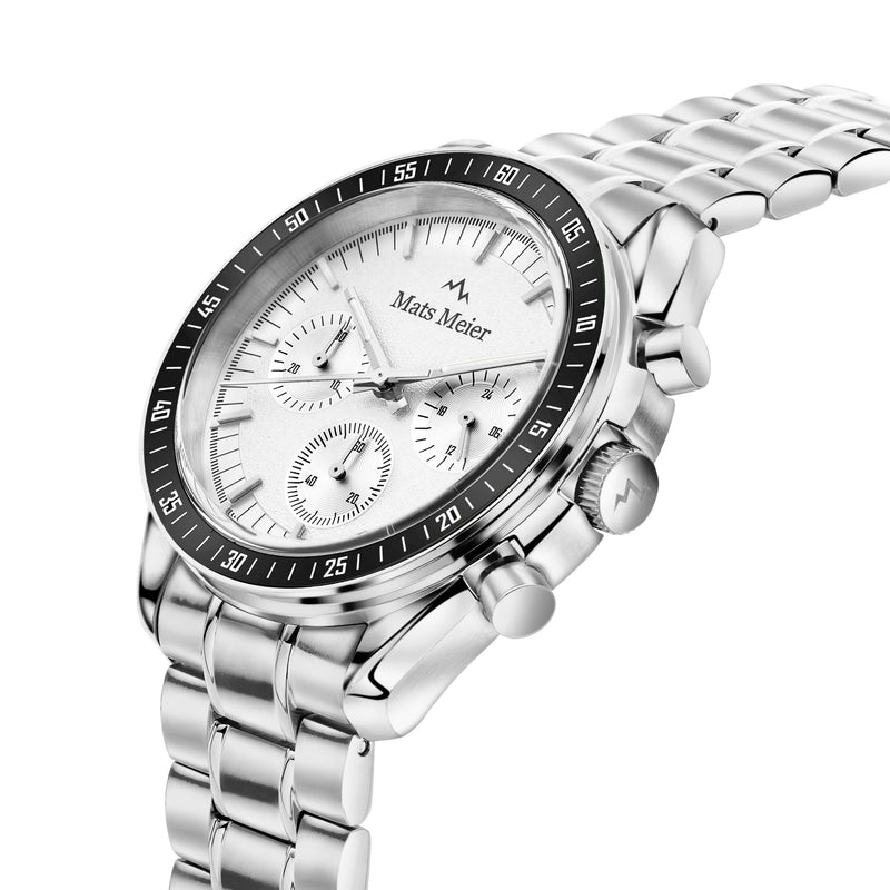 Mats Meier Arosa Racing Hommes Montre Argent MM50018-zoom-
