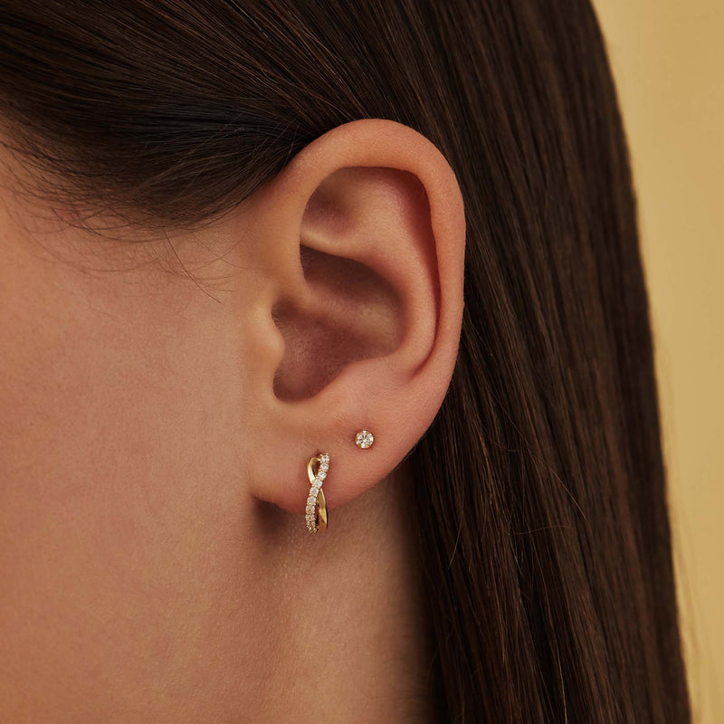 Isabel Bernard Rivoli Femmes Créoles Or 14 carats IB360138-zoom-