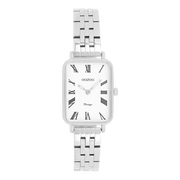 OOZOO Vintage Montre Femme Argentée et Blanche C20410