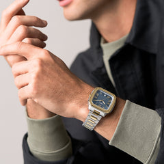 Fossil Crosby Rectangular Blue Dial Watch FS6161