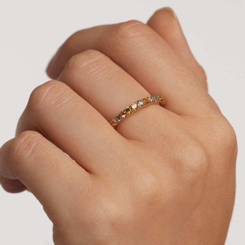 P D Paola Color Bague Plaqué or 18 carats AN01-C07-10-zoom-