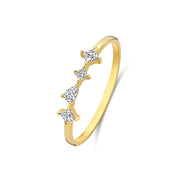 Beloro Jewels Monte Napoleone Bague Monte Napoleone Mea en or 9 carats avec zircone BO330030-50