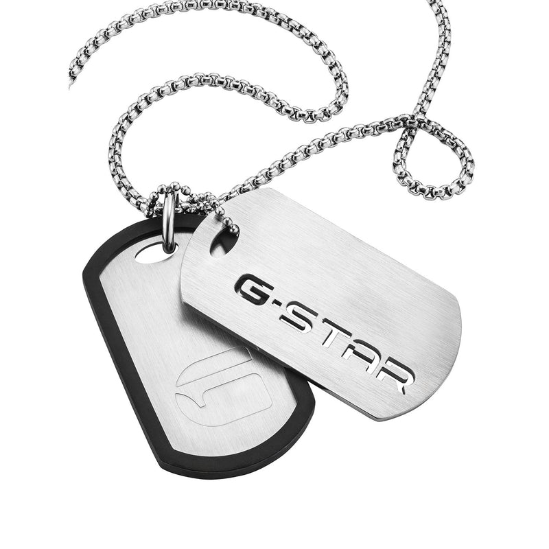 G-STAR D-Tag Collier argenté Box Chain GSJ.102.01-zoom-