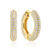 Sif Jakobs Carrara Medio Boucles d'oreilles plaquées or SJ-E2474-CZ-YG