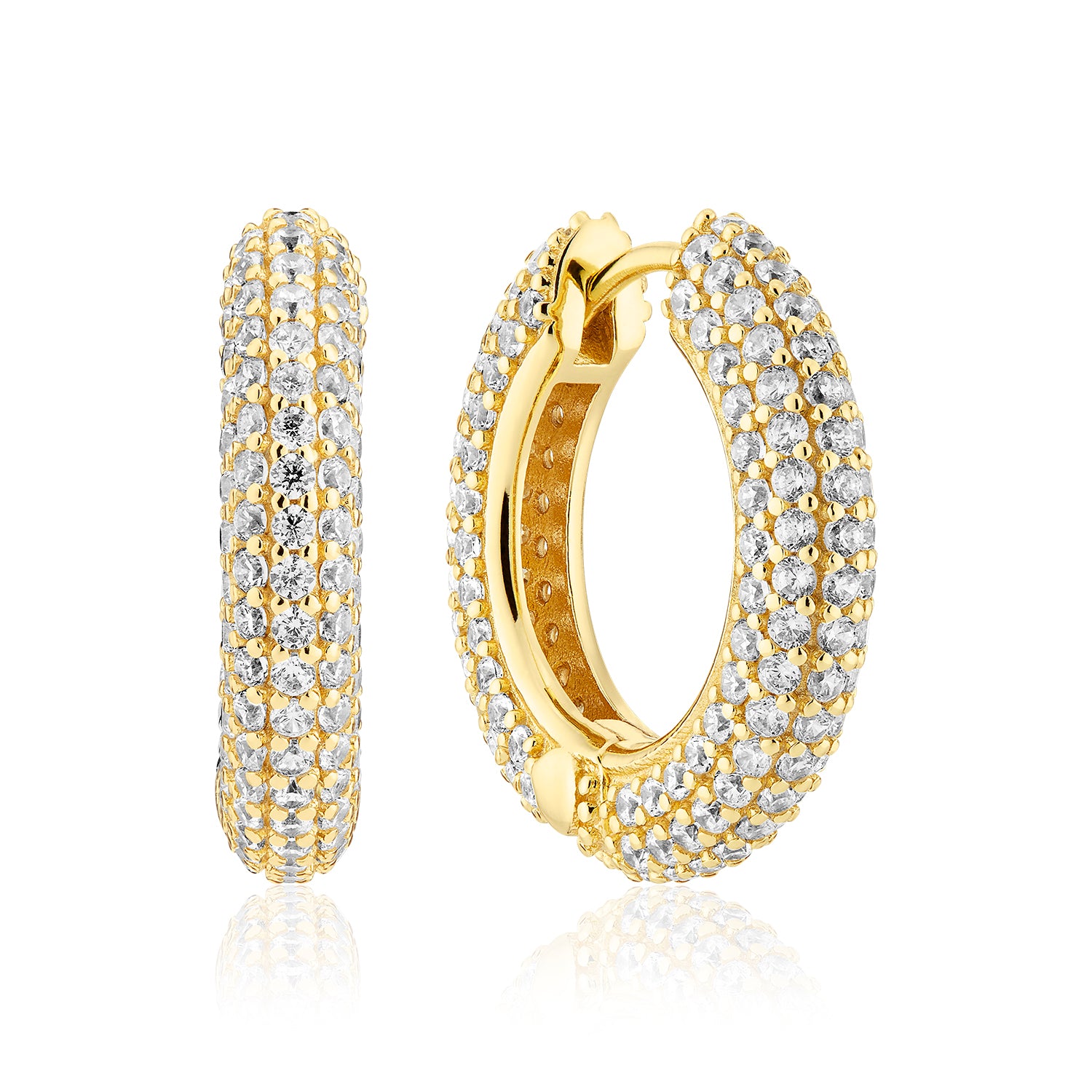 Sif Jakobs Carrara Medio Gold Plated Earrings SJ-E2474-CZ-YG