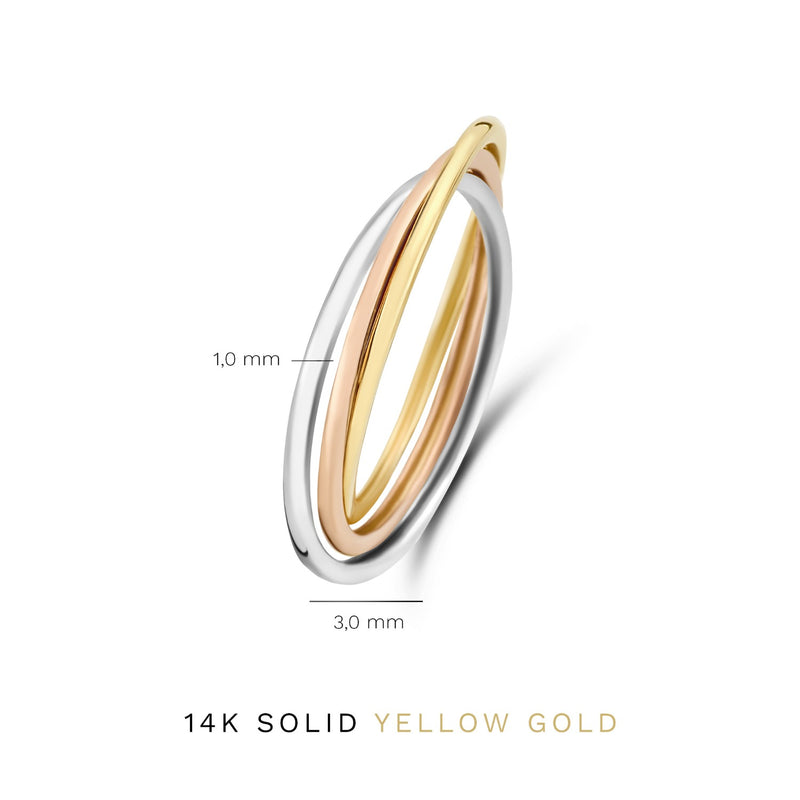 Isabel Bernard Tricolore Maeva 14 Karaat Gouden Ring Met Drie Kleuren Goud IB330039-50-zoom-
