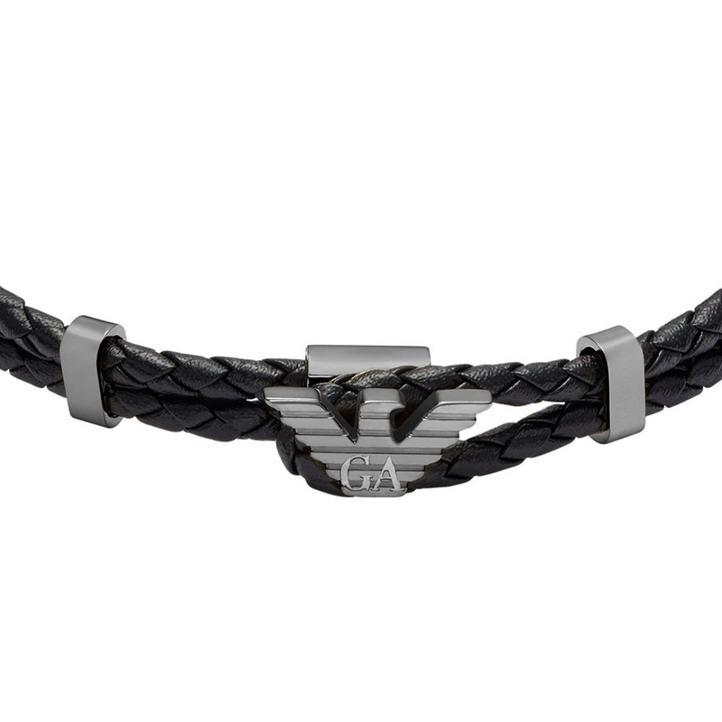 Emporio Armani Leather Men's Bracelet EGS3322060-zoom-