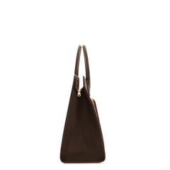 Isabel Bernard Honoré Nadine Brown Calfskin Leather Handbag with Laptop Compartment IB25087