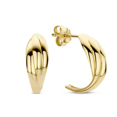 Beloro Jewels Della Spiga Emilia 9 carat gold Hoop Earrings BO360033