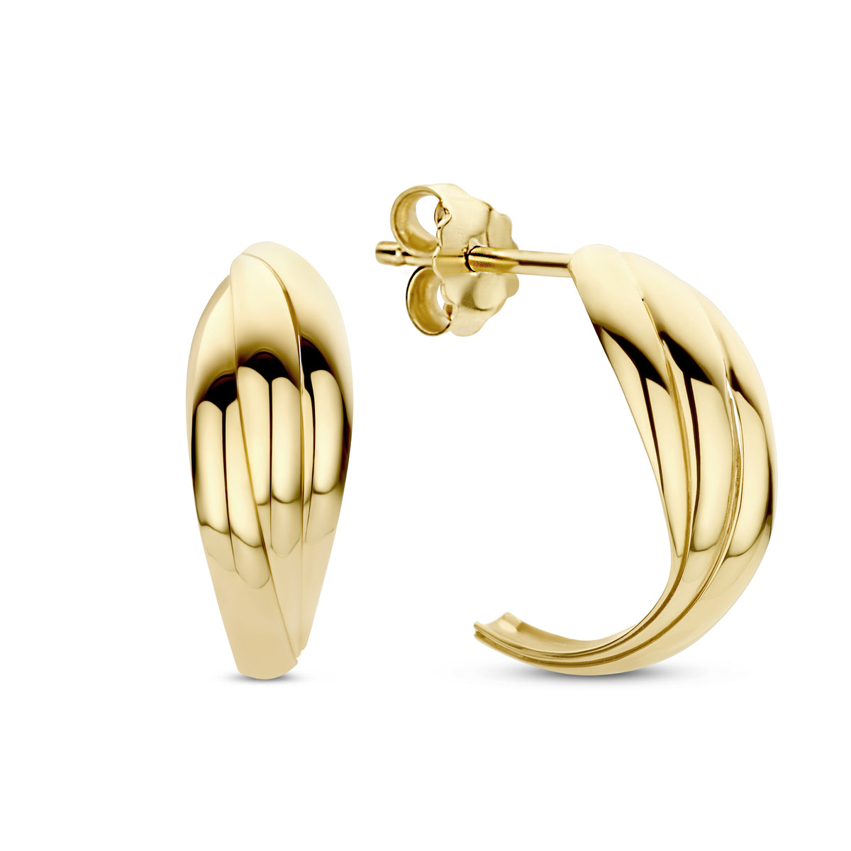 Beloro Jewels Della Spiga Emilia 9 carat gold Hoop Earrings BO360033