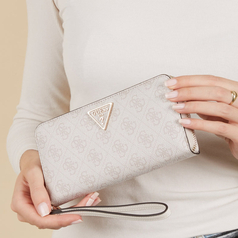 GUESS Femmes Portefeuille Zippé Blanc SWSD85-460-DVL-zoom-