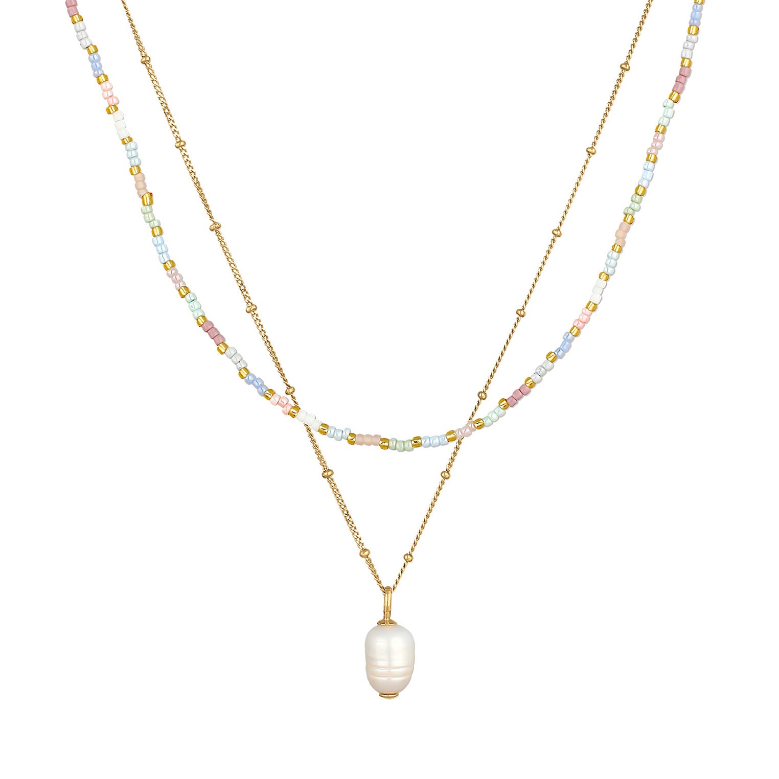 Elli 925 Sterling Silver Layered with Pearl 2004-BF-0008209-001