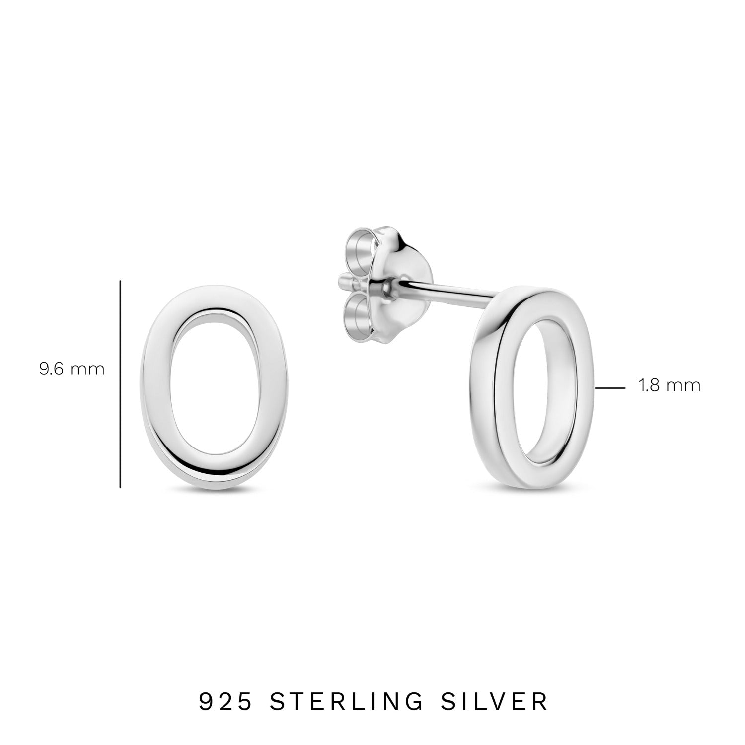 Parte Di Me Bibbiena Poppi Clara 925 Sterling Silver Ear Studs PDM36193