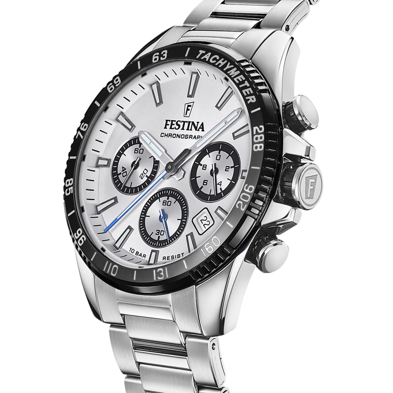 Festina Timeless Chrono Hommes Montre Argent F20560/1-zoom-