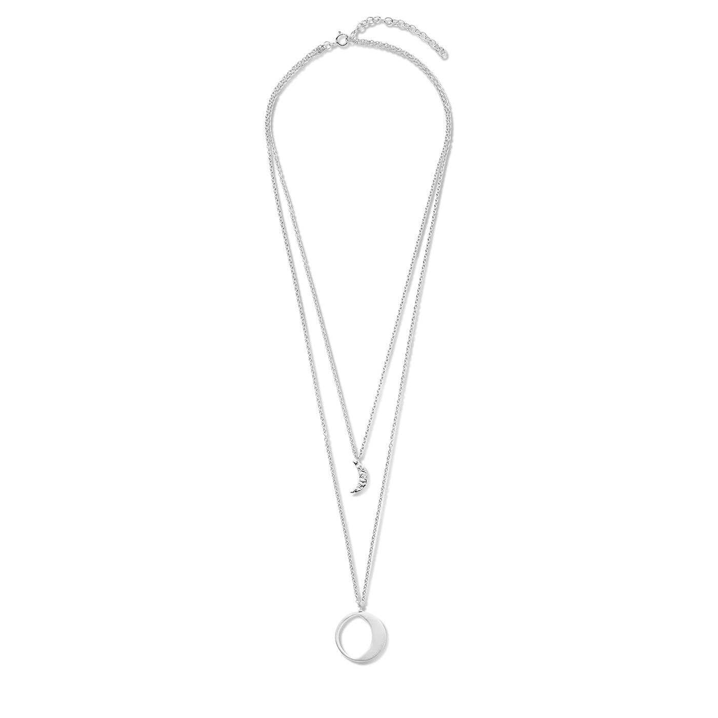 Violet Hamden Luminous Luna Silver Necklace VH10104 (Adjustable between 40-50 cm)