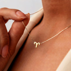 Isabel Bernard Étoiles d’Or Aries 14 Carat Gold Venetian Necklace With Horoscope IB340178