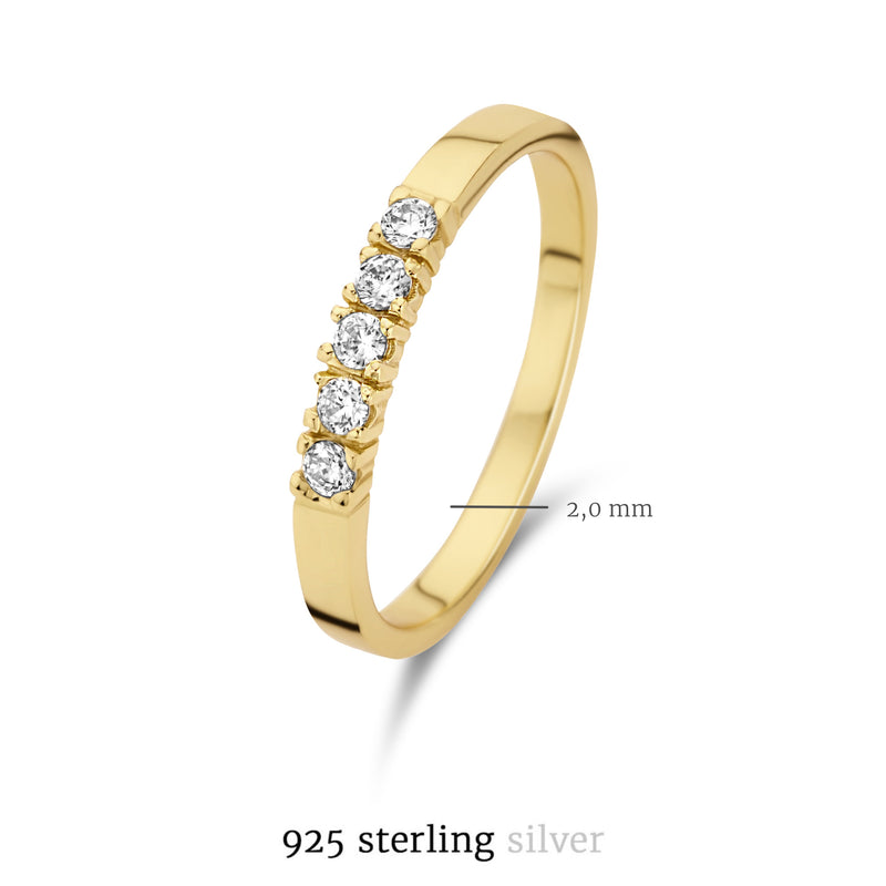 Selected Jewels Mila Elodie 925 Sterling Zilveren Goudkleurige Ring SJ300018-58-zoom-
