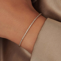 Isabel Bernard De la Paix Madeline 14 Carat Golden Tennis Bracelet | diamond 1.08 ct | IBD320005