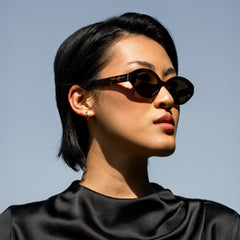 Isabel Bernard La Villette Rosaire Brown Tortoise Ovale Sunglasses IB400002-14-14