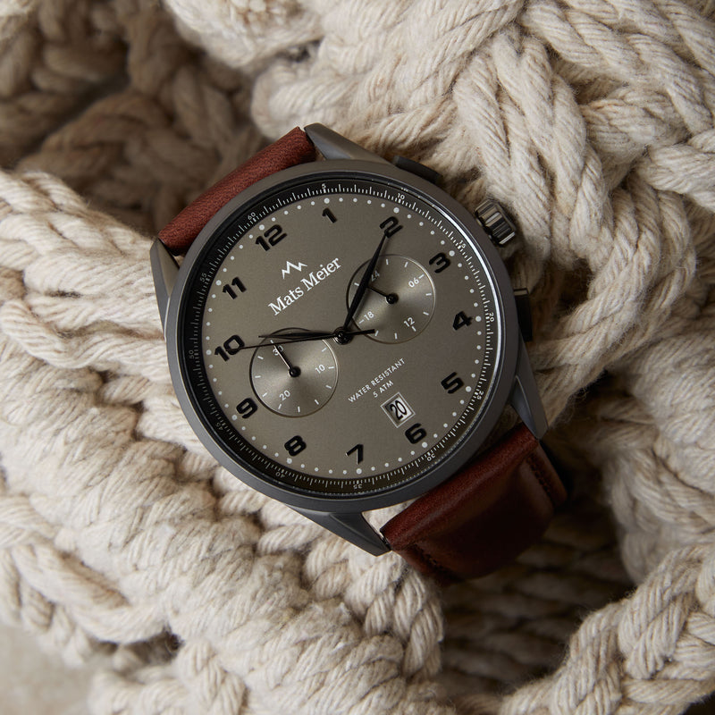 Mats Meier Mont Vélan Hommes Montre Marron MM10005-zoom-