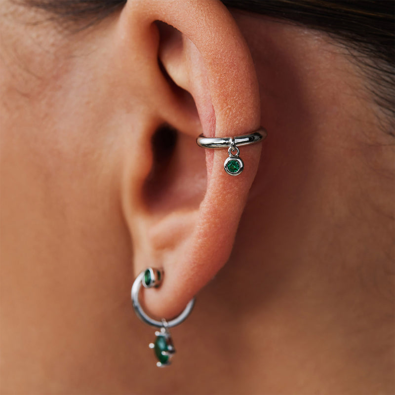 Violet Hamden Venus 925 Sterling Zilveren Ear Cuff Met Geboortesteen VH370001-MAR-zoom-