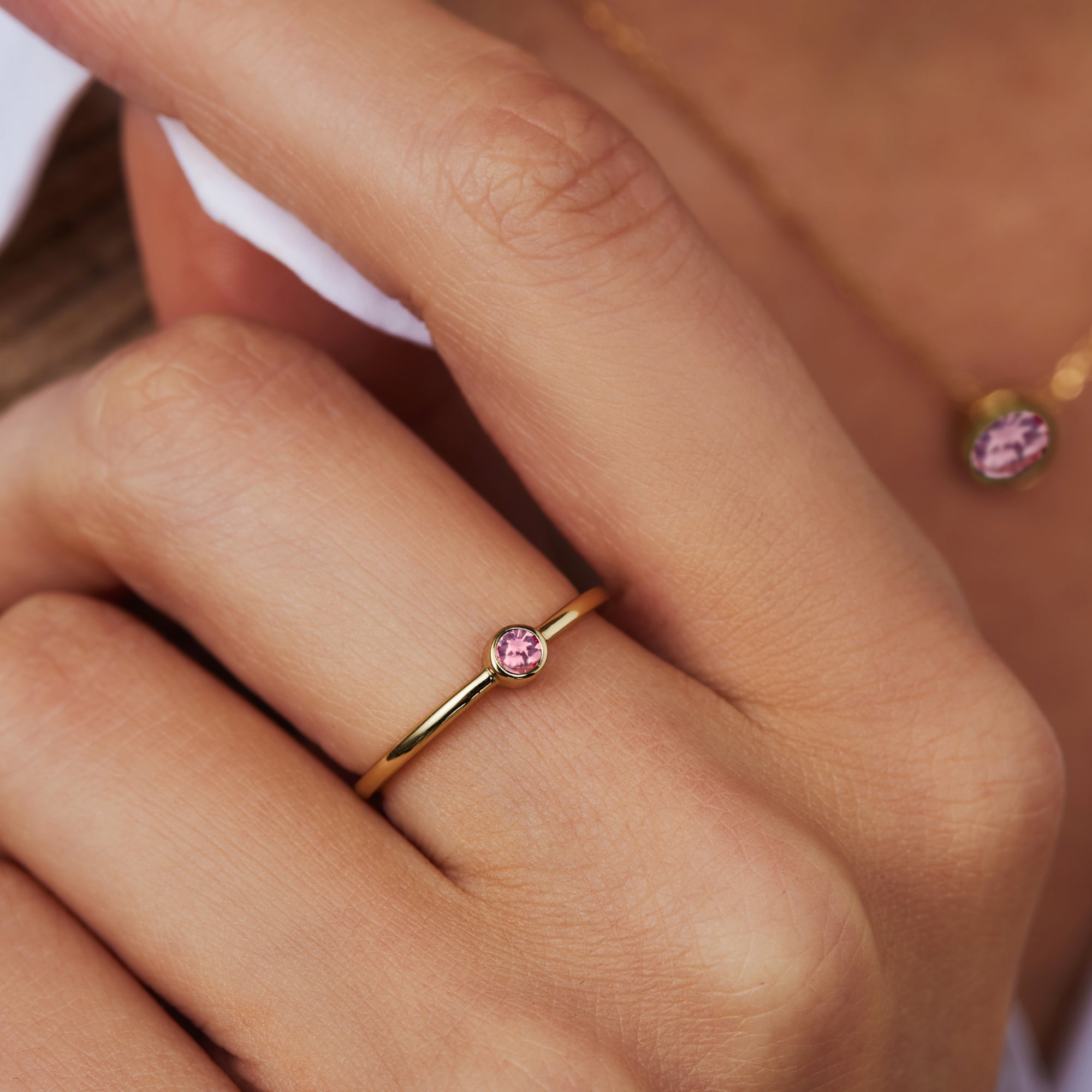 Violet Hamden Venus Goudkleurige Ring Met Geboortesteen VH330008OCT-60