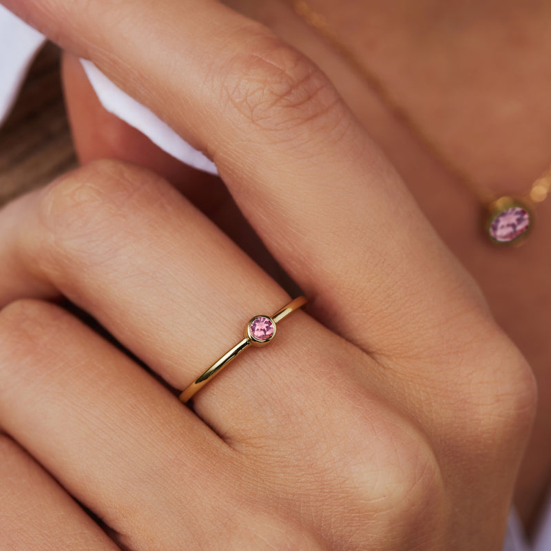 Violet Hamden Venus Goudkleurige Ring Met Geboortesteen VH330008OCT-60-zoom-