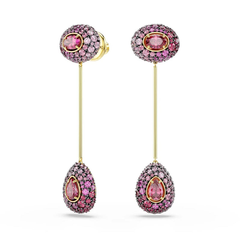 Swarovski Boucles d'oreilles Sublima Glam couleur or avec cristaux rouges 5752891-zoom-