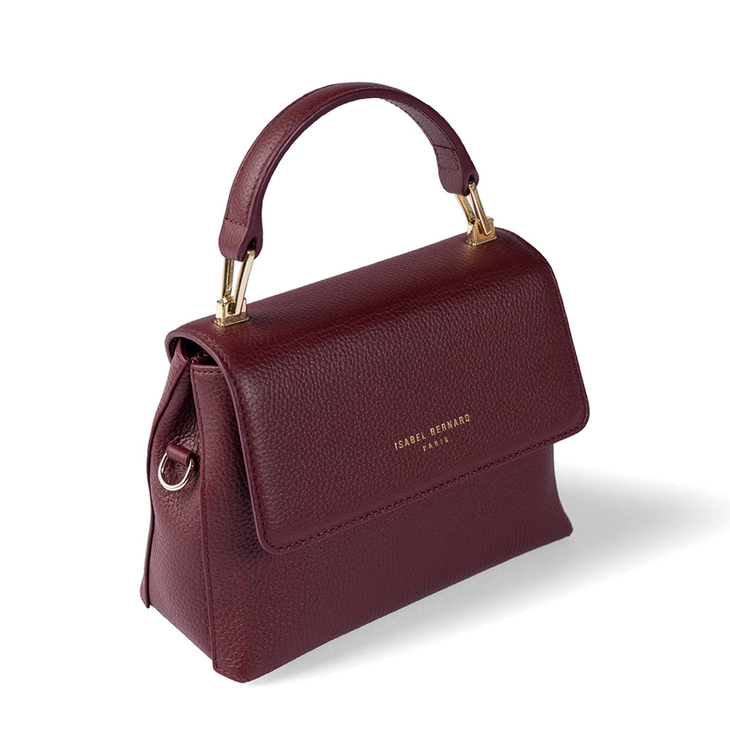 Isabel Bernard Femme Forte Heline Bordeaux Calfskin Leather Handbag IB21121