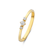 Beloro Jewels Monte Napoleone Delphine bague en or 9 carats avec pierres en zirconium BO330055-56