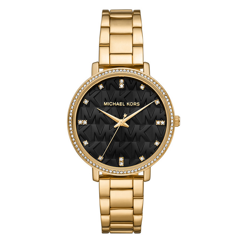 Michael Kors Pyper Montre Femme Dorée Et Noire MK4593-zoom-