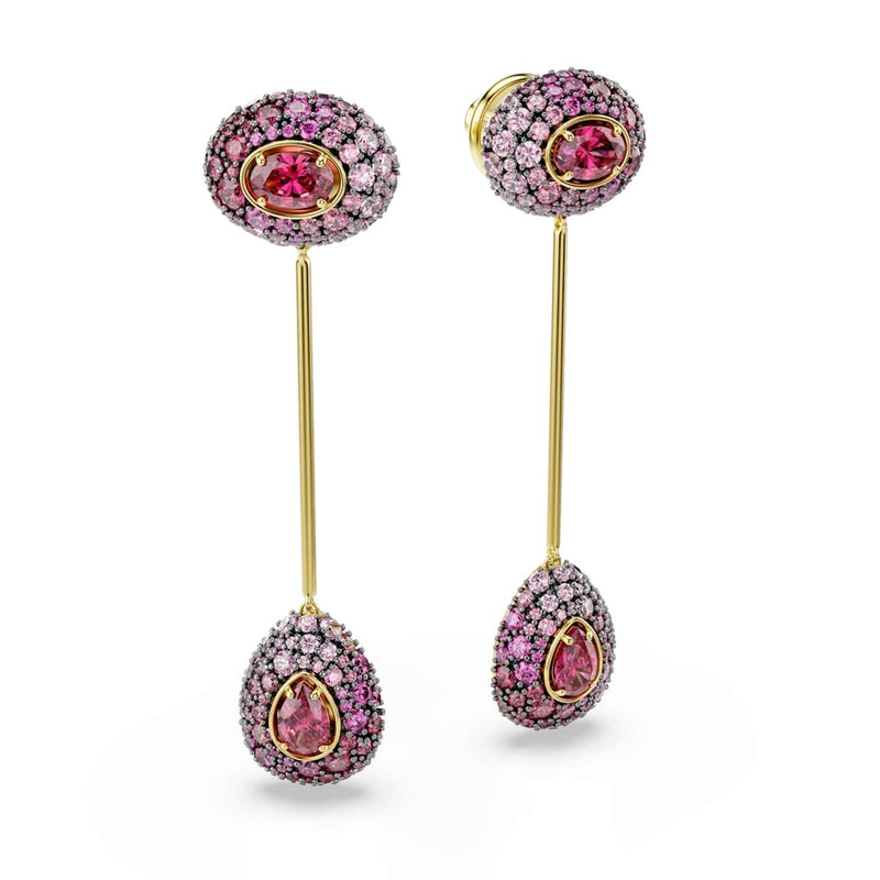 Swarovski Boucles d'oreilles Sublima Glam couleur or avec cristaux rouges 5752891-zoom-