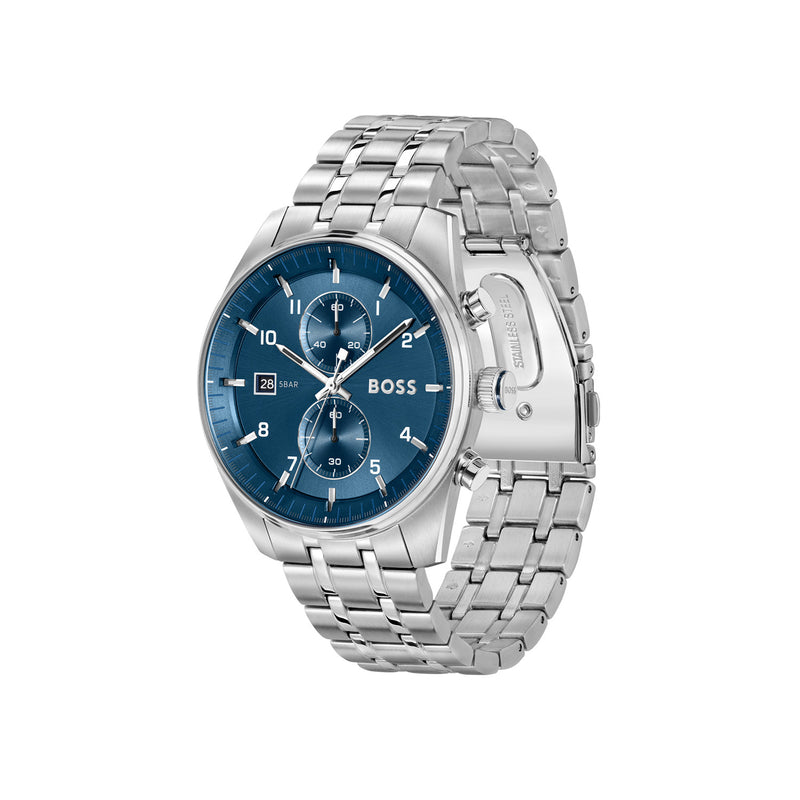 Hugo Boss Skytraveller Montre Homme En Argent HB1514216-zoom-