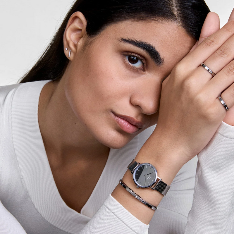 Daniel Wellington Petite&Quadro Mini Reflection Montre Femme Argentée DW00100796-zoom-