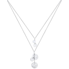 Elli 925 Sterling Silver Layered Necklace with Pendant 2004-BF-0007728-001