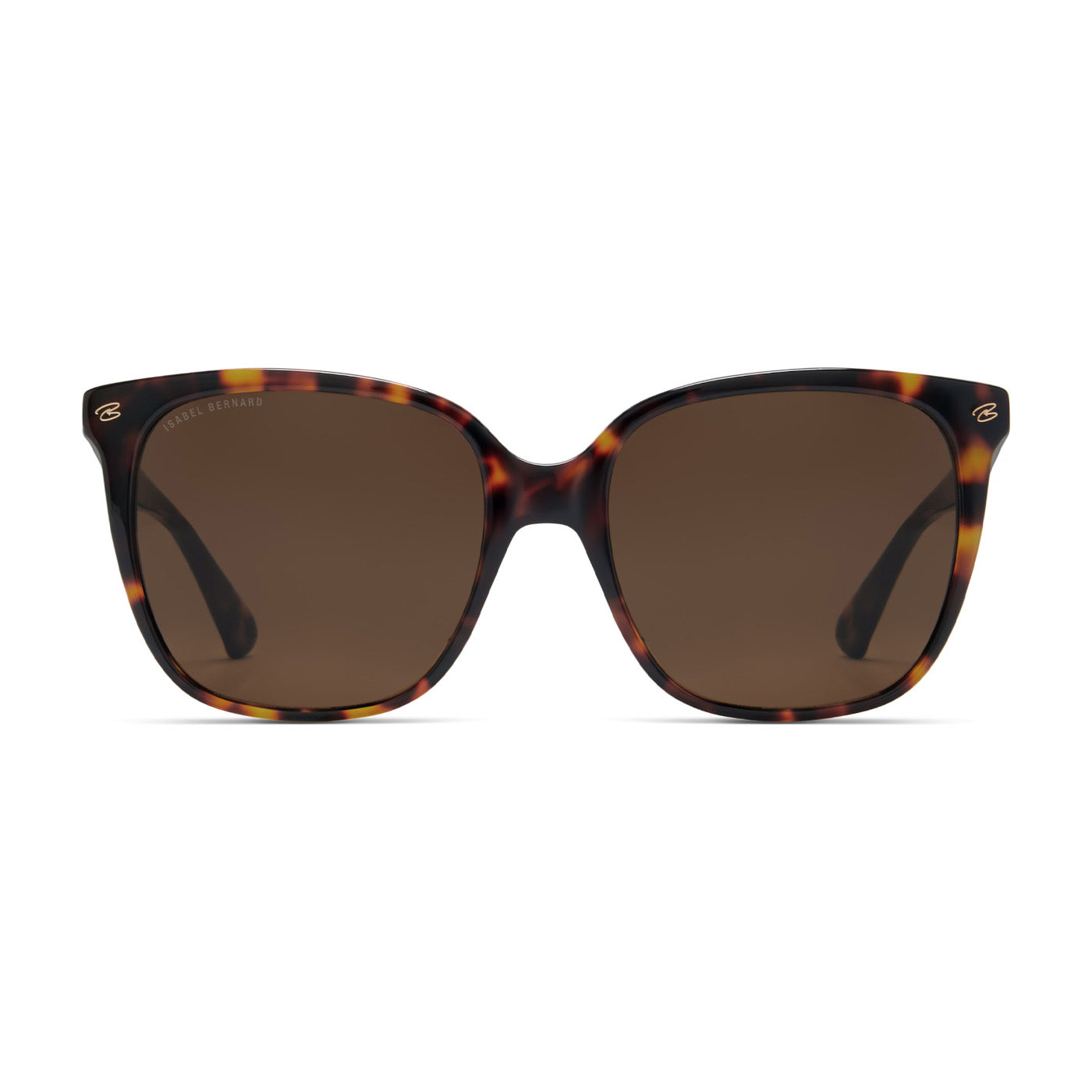 Isabel Bernard La Villette Raison Brown Tortoise Vierkante Sunglasses IB400007-14-14